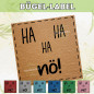 Preview: Bügel-Label Ha ha ha nö