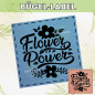 Preview: Bügel-Label Flower Power