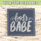 Preview: Kunstlederlabel Boss Babe schwarz