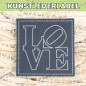 Preview: Kunstlederlabel Love schwarz