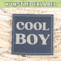 Preview: Kunstlederlabel Cool Boy schwarz