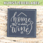 Preview: Kunstlederlabel Wine schwarz