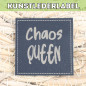 Preview: Kunstlederlabel Chaos Queen schwarz