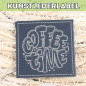 Preview: Kunstlederlabel Coffee Time schwarz