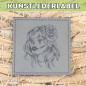 Preview: Kunstlederlabel Gothic Girl grau