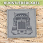 Preview: Kunstlederlabel Truck grau