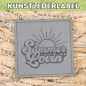 Preview: Kunstlederlabel Summer Lovin grau