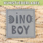 Preview: Kunstlederlabel Dino-Boy grau