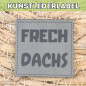 Preview: Kunstlederlabel Frech Dachs grau