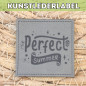 Preview: Kunstlederlabel Perfect Summer grau
