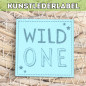Preview: Kunstlederlabel Wild One türkis