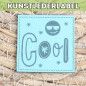 Preview: Kunstlederlabel Cool türkis