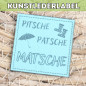 Preview: Kunstlederlabel Pitsche Patsche türkis