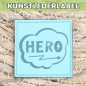 Preview: Kunstlederlabel Hero türkis