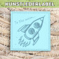 Preview: Kunstlederlabel To the moon türkis