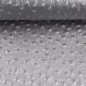 Preview: Kunstleder genoppt silber metallic
