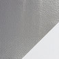 Preview: Kunstleder genoppt silber metallic