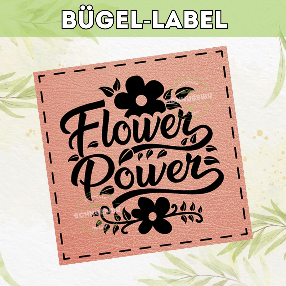 Bügel-Label Flower Power