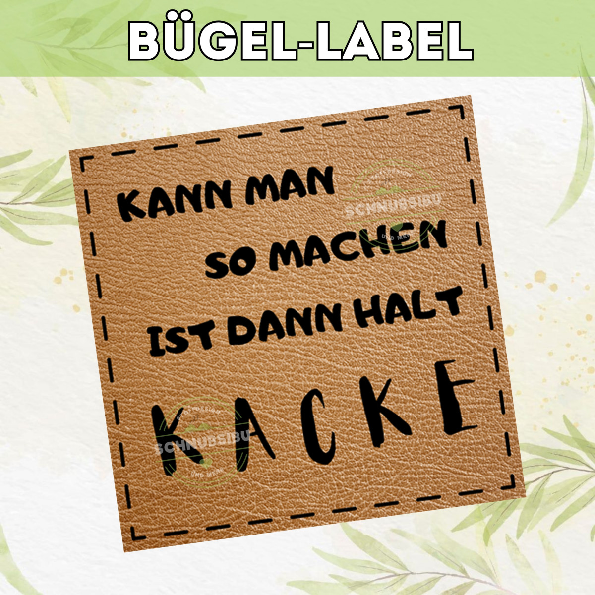 Bügel-Label Kann man so machen