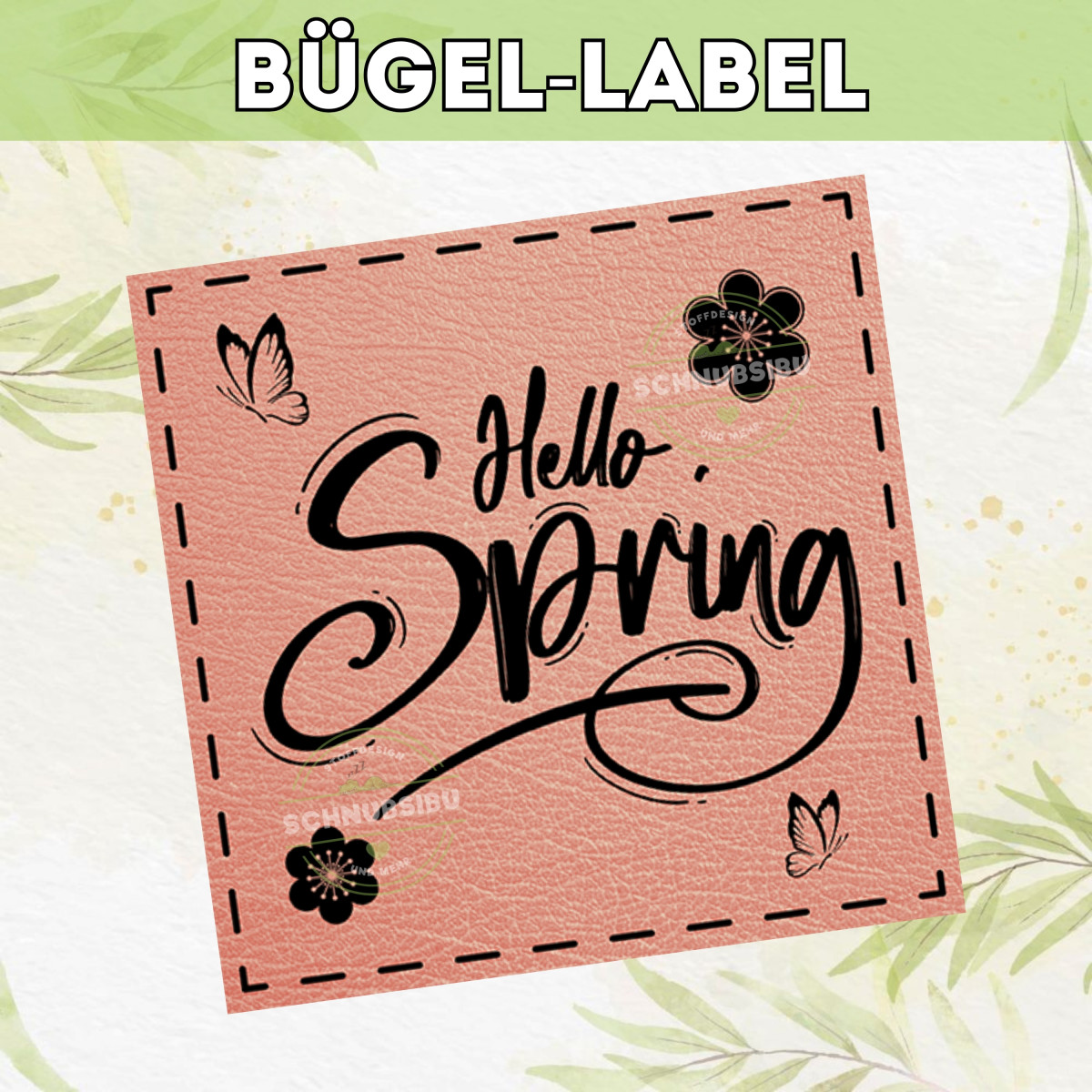 Bügel-Label Hello Spring