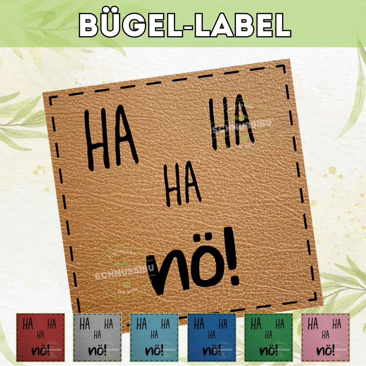 Bügel-Label Ha ha ha nö