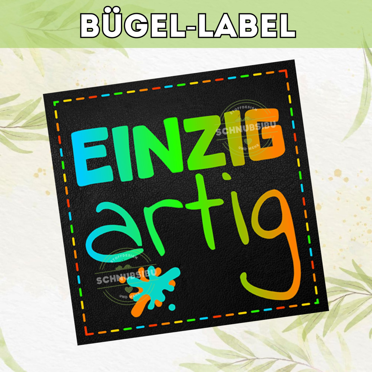 Bügel-Label schwarz Einzigartig