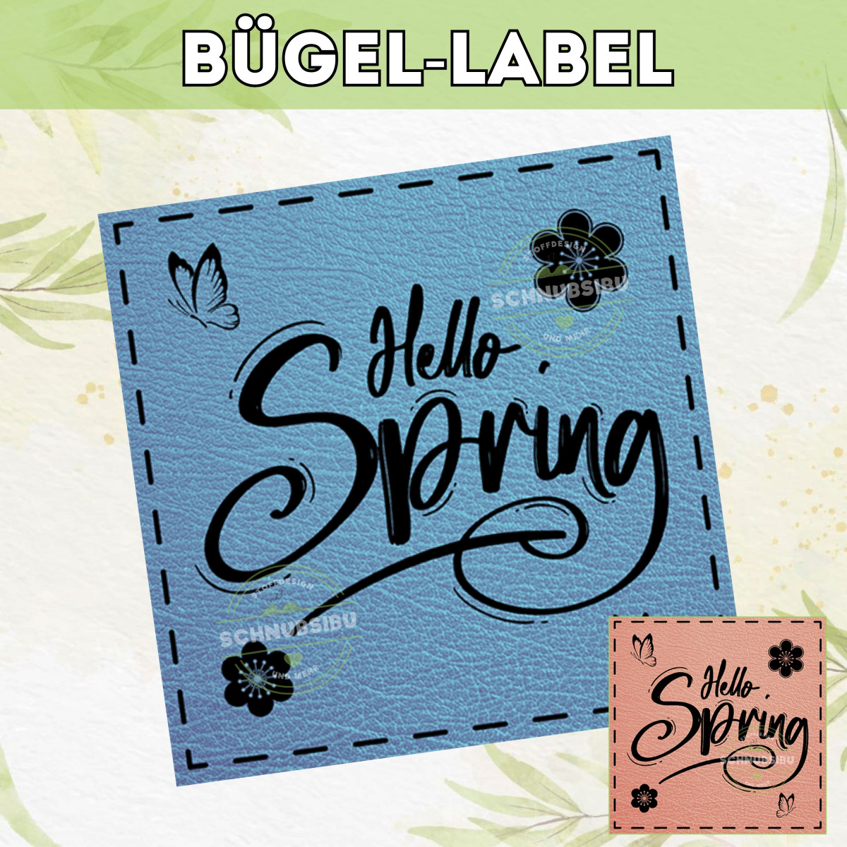 Bügel-Label Hello Spring