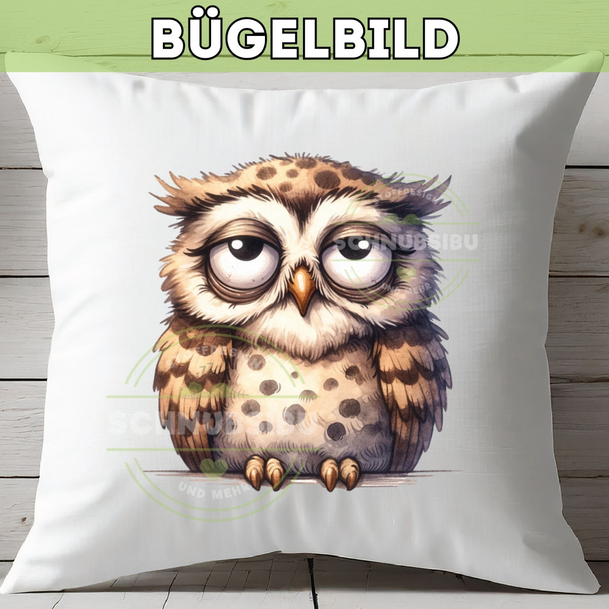 Bügelbild Verrückte Tiere - Eule
