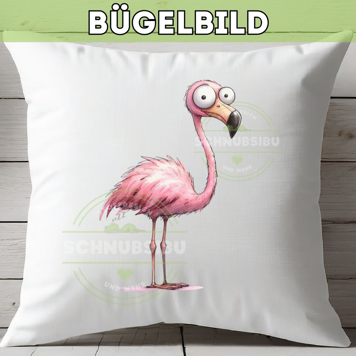 Bügelbild Verrückte Tiere - Flamingo