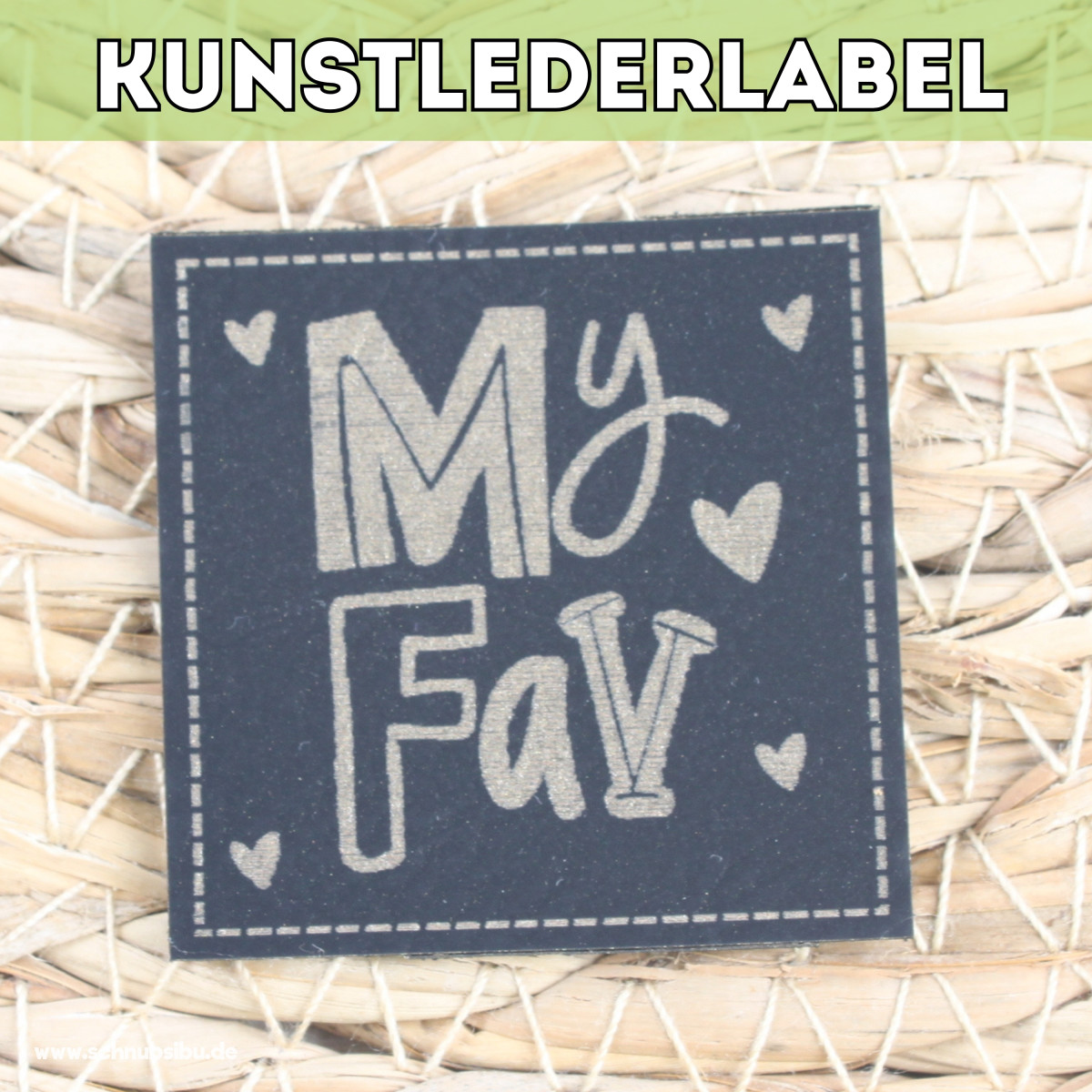 Kunstlederlabel My Fav schwarz