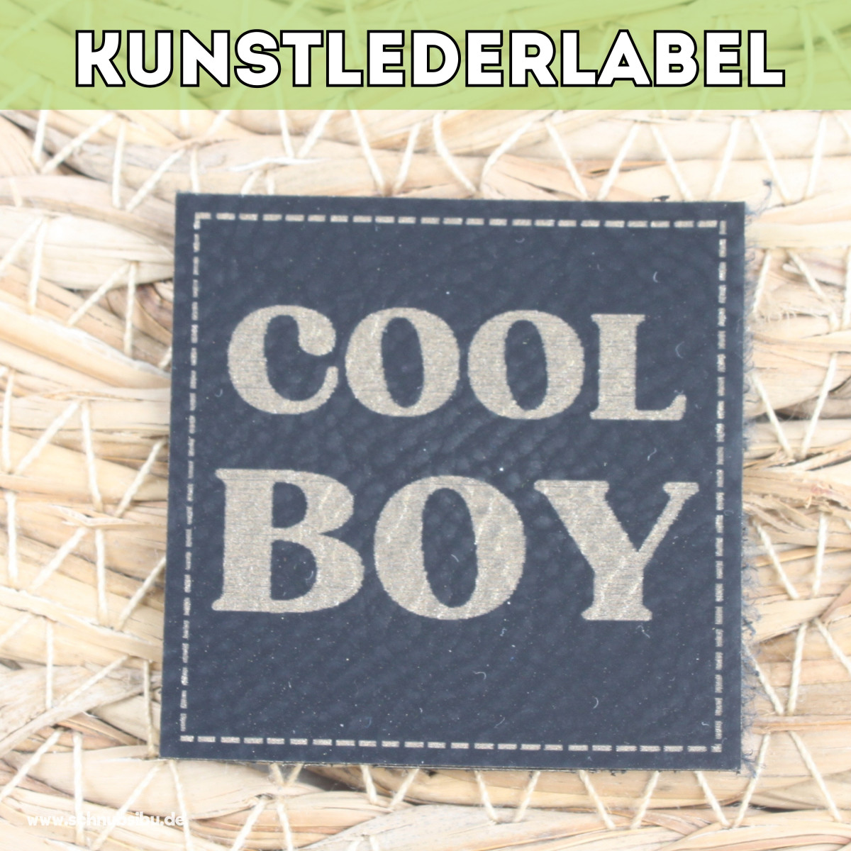Kunstlederlabel Cool Boy schwarz