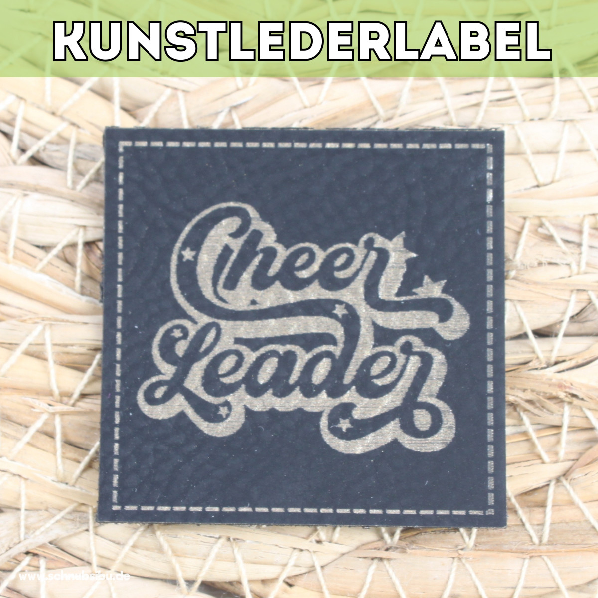 Kunstlederlabel Cheerleader schwarz