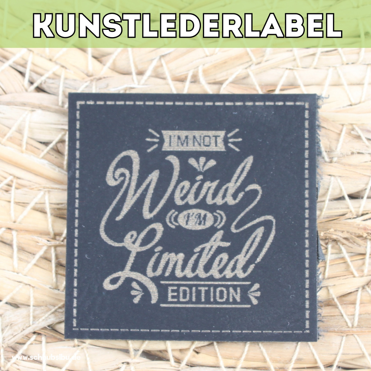 Kunstlederlabel Limited Edition schwarz