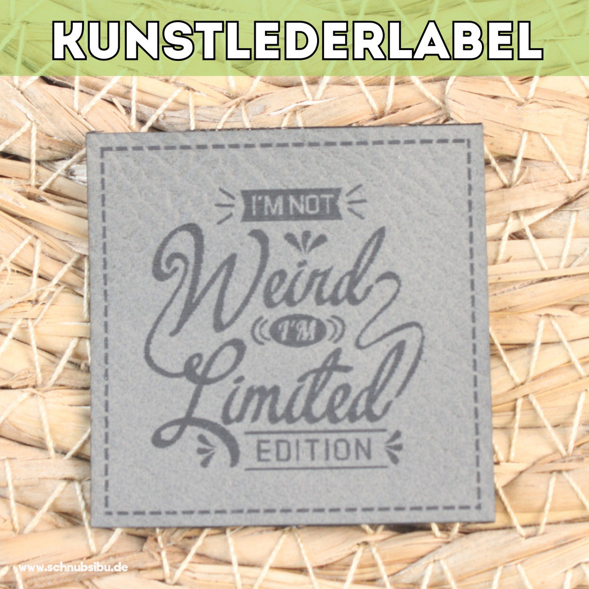 Kunstlederlabel Limited Edition grau