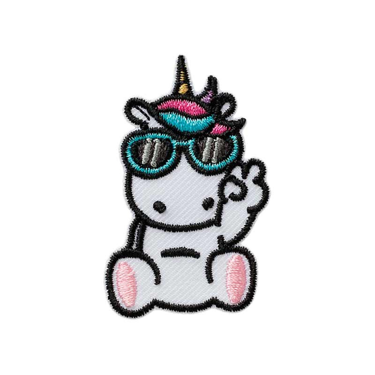 Patch Einhorn mit Brille