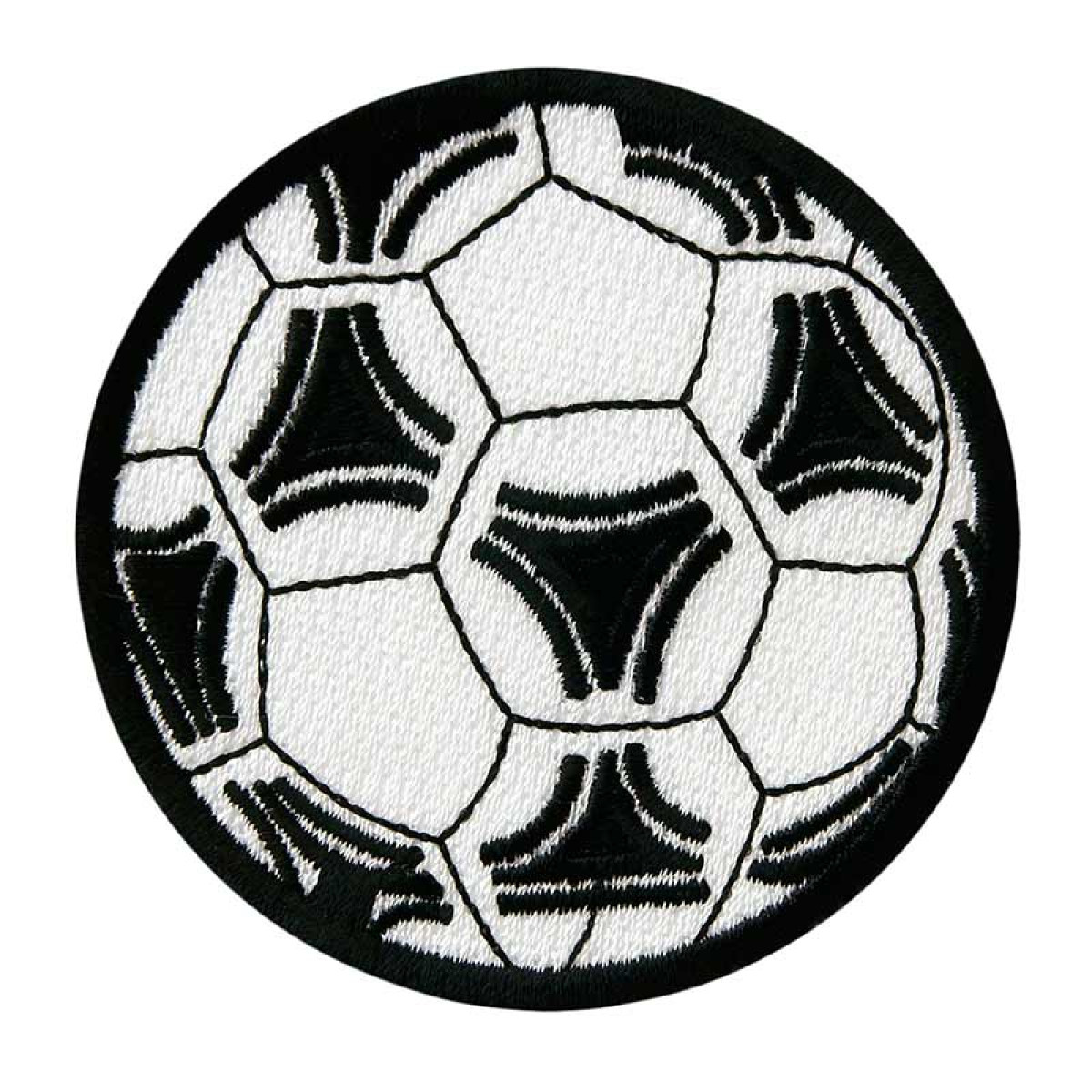 Patch Fussball schwarz-weiss