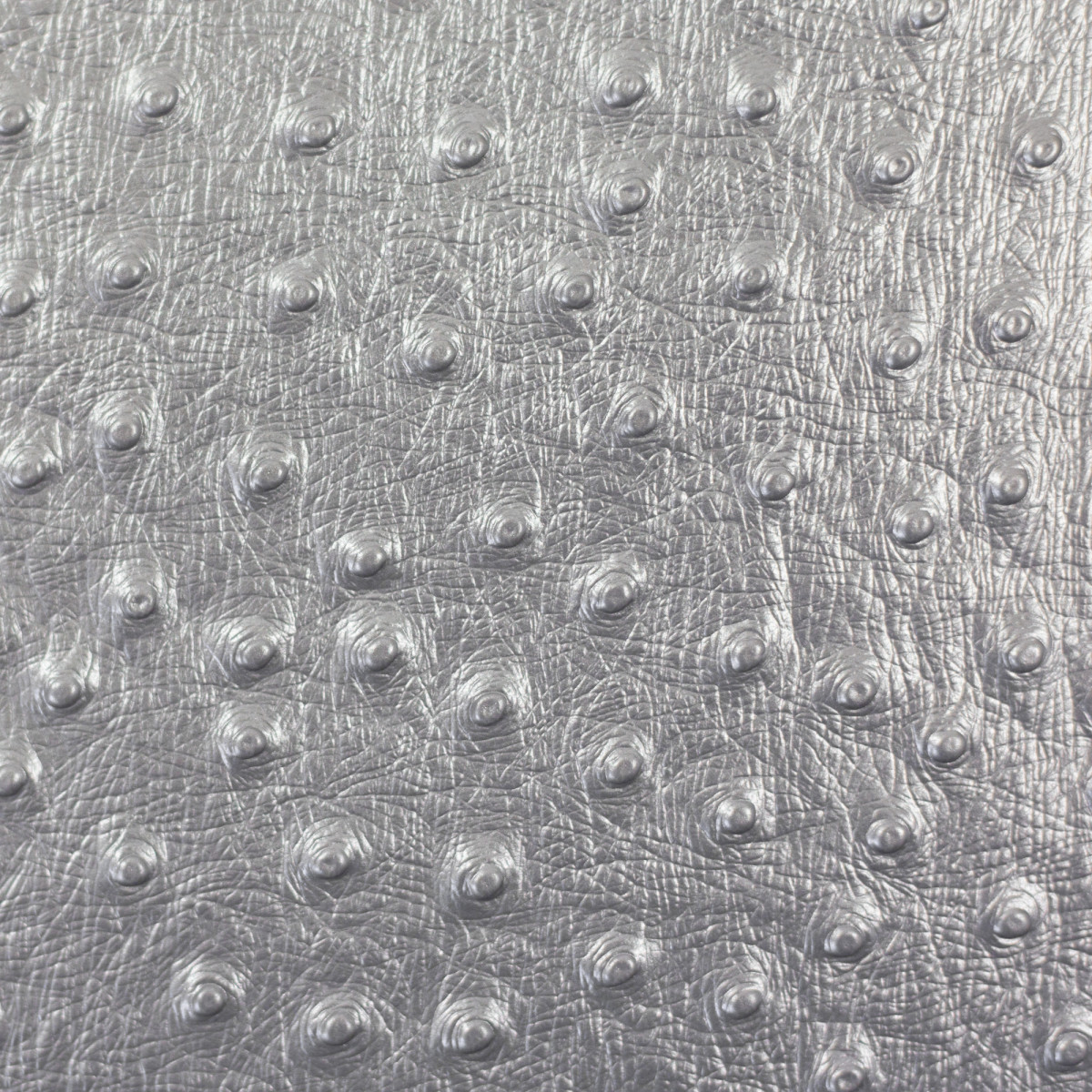 Kunstleder genoppt silber metallic