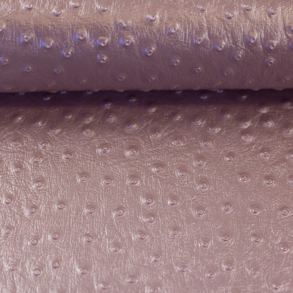 Kunstleder genoppt altrosa metallic