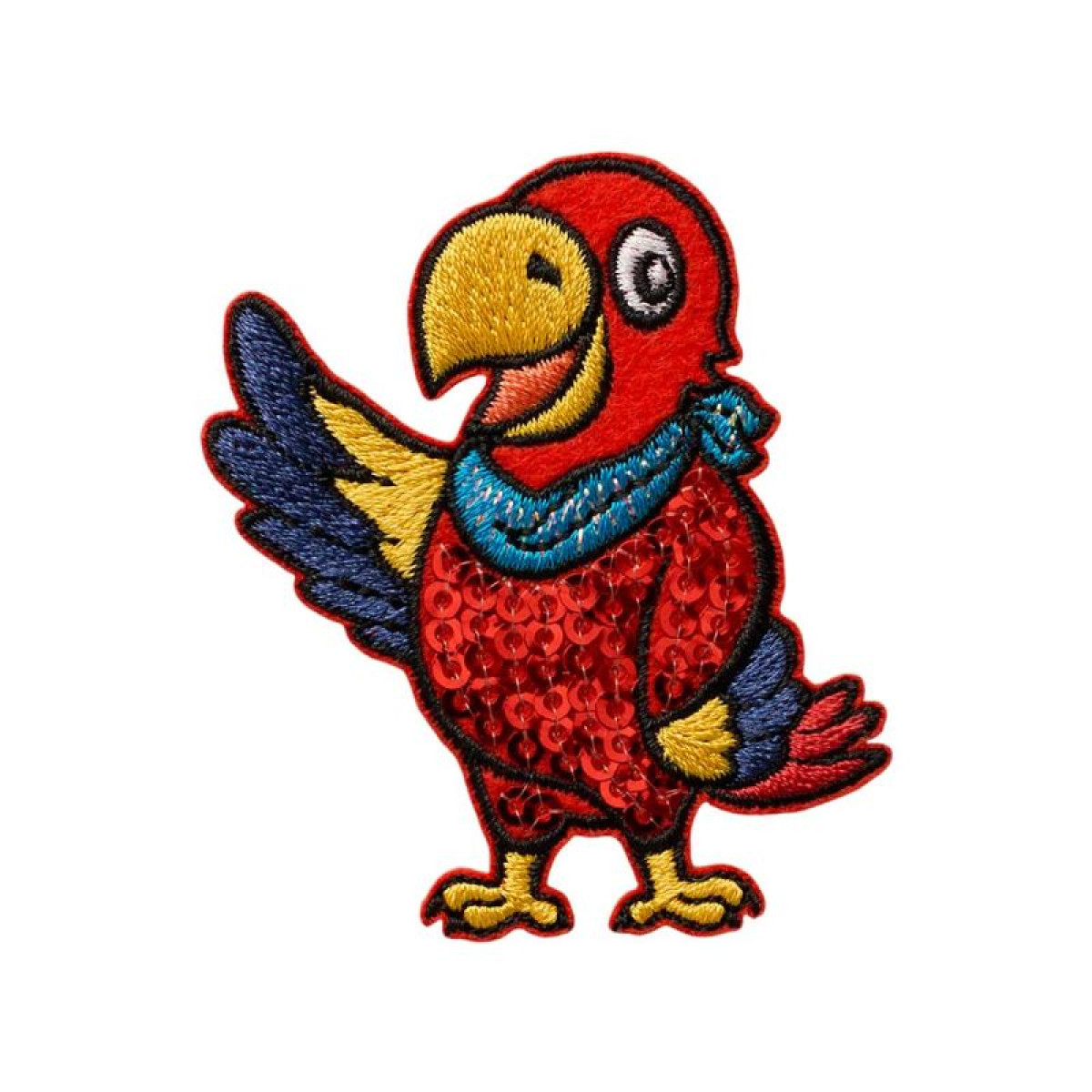 Patch Papagei Pailletten