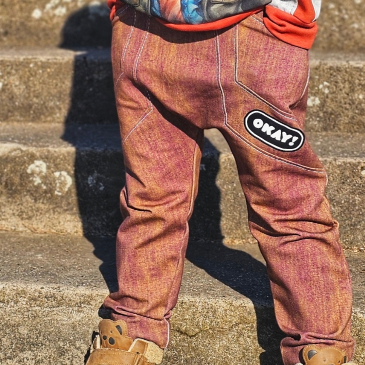 Denimoptik braun